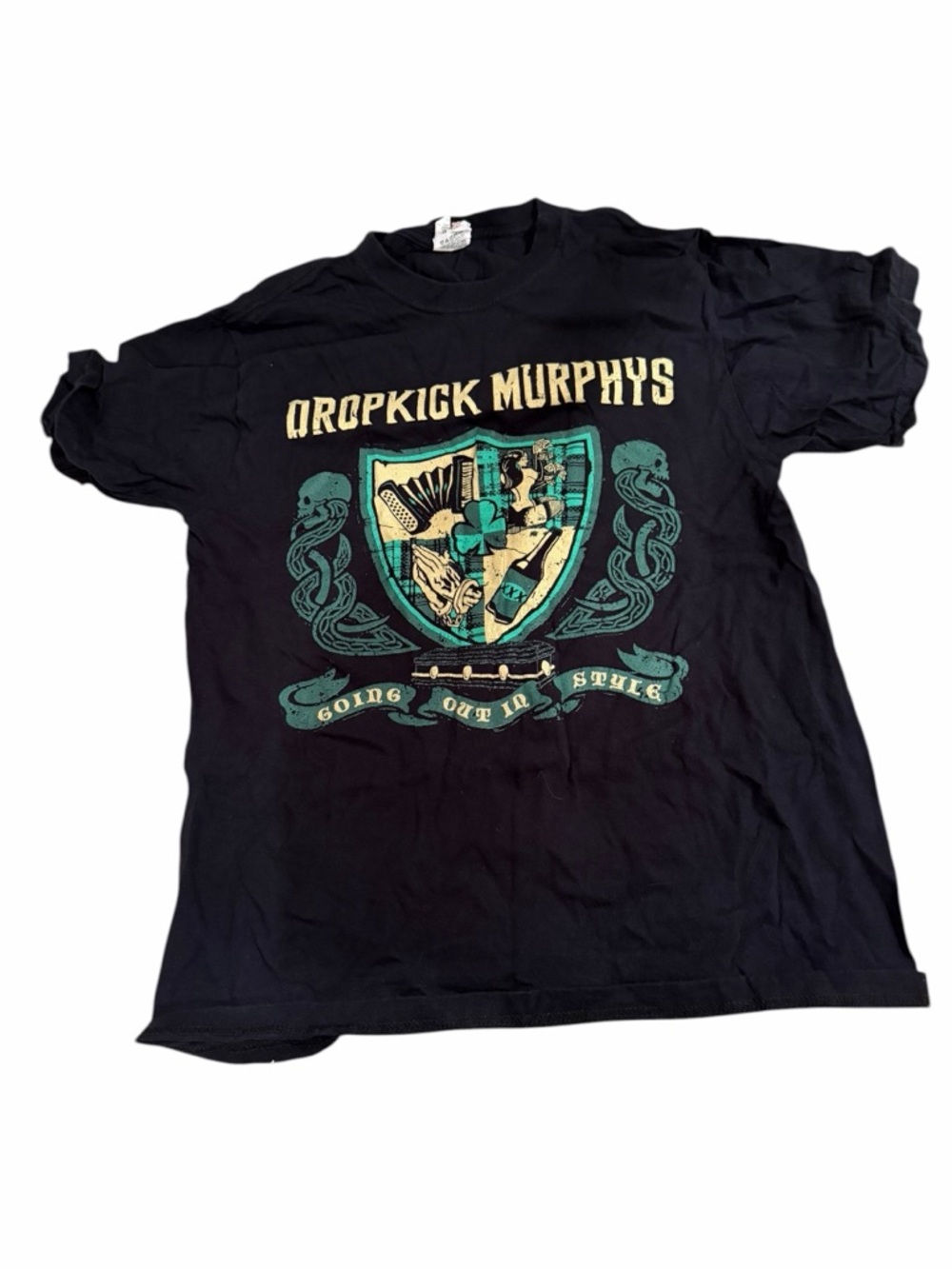 Dropkick Murphys T Shirt Black Going Out In Style 2011 Summer Tour Mens Size S